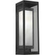 Outdoor Sconce LED 18 inch Textured Black Outdoor Sconce, Double Box